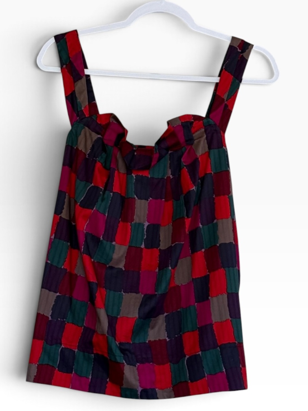 Marc by Marc Jacobs Multicolor Geometric Patchwork Tank Top Shirt Size 8